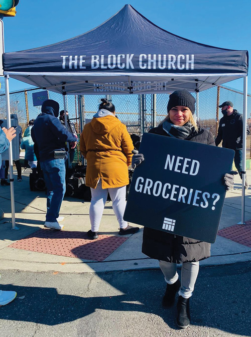 Myra Rodriguez, exeuctive assistant to the COO of the CPUP, volunteered at a recent Serve Saturday event, an outreach program created by the Block Church.